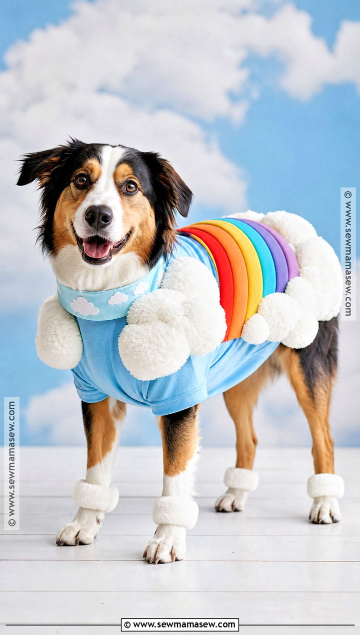 Rainbow Cloud Dog Costume - 40 dog costume ideas