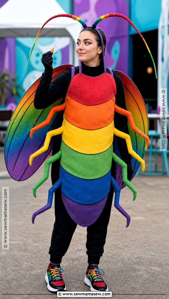 Rainbow Cockroach Costume - 30 Cockroach Costume Ideas