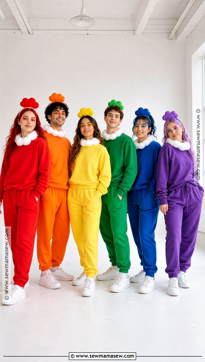 Rainbow Color Team Costume - 35 team costume ideas