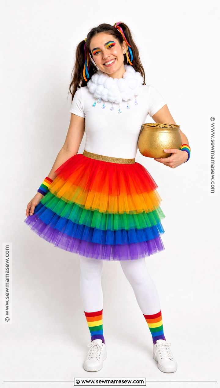 Rainbow Costume With Colorful Tulle - 30 Nature Costume Ideas