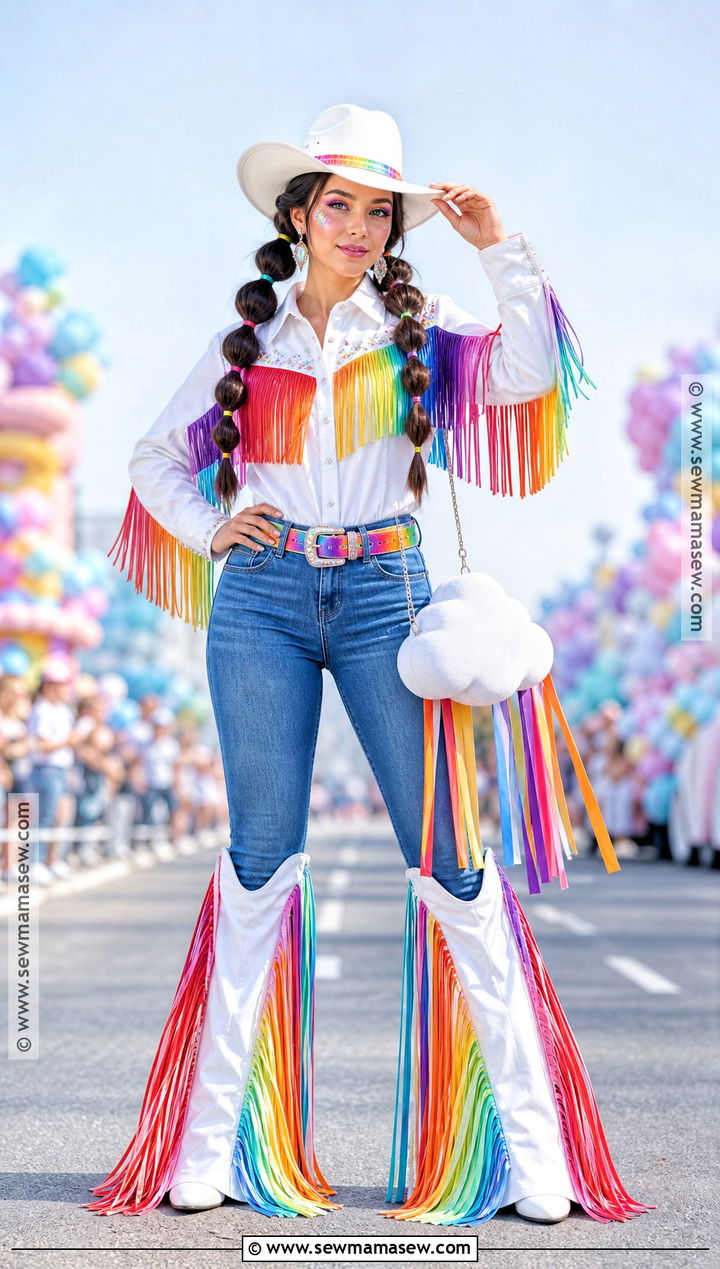 Rainbow Cowgirl Costume - 50 cowgirl costume ideas
