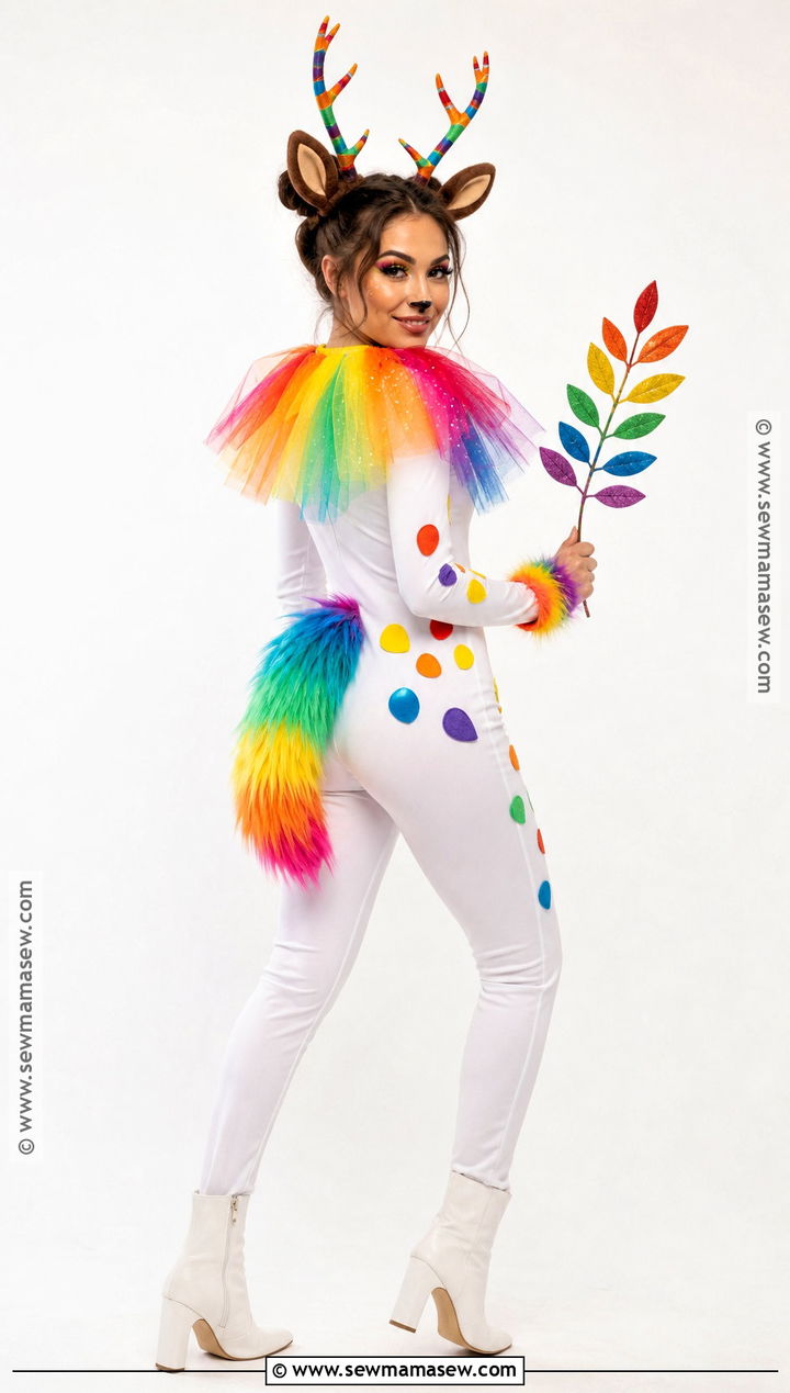 Rainbow Deer Costume - 40 deer costume ideas for women