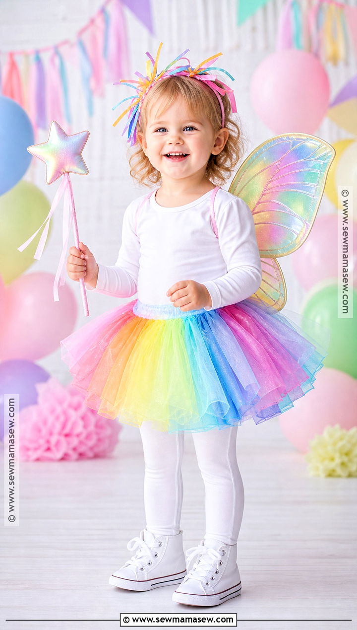 Rainbow Fairy Costume - 30 toddler fairy costume ideas