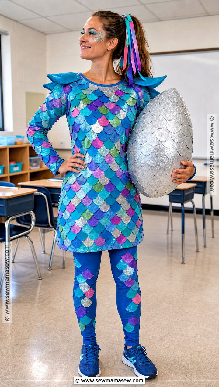 Rainbow Fish Costume With Shimmering Scales - 30 storybook character costumes for teachers