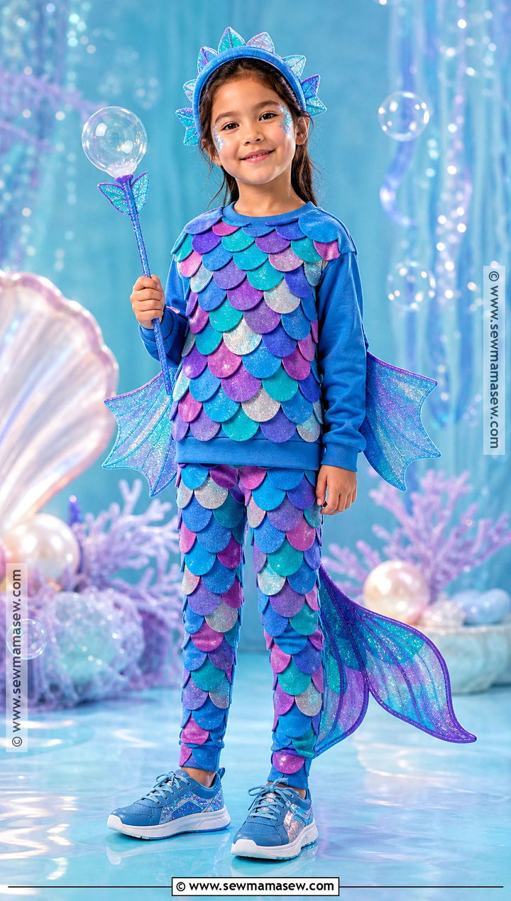 Rainbow Fish Costume With Shimmering Scales - 40 book character costumes for kids