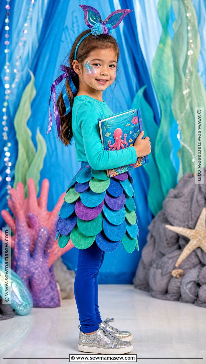 Rainbow Fish Costume With Shimmering Skirt - 35 book character dress up ideas