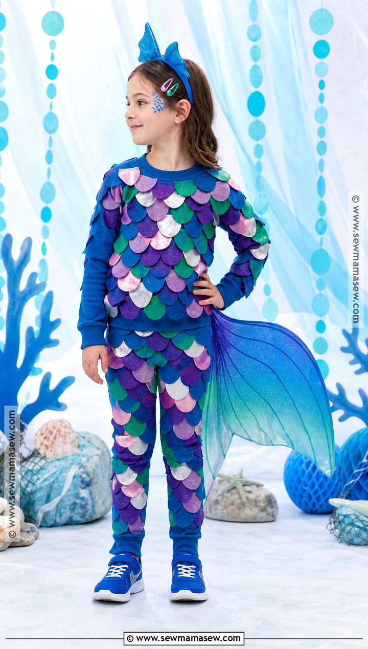 Rainbow Fish Costume With Shiny Scales - 30 easy book character costumes for kids