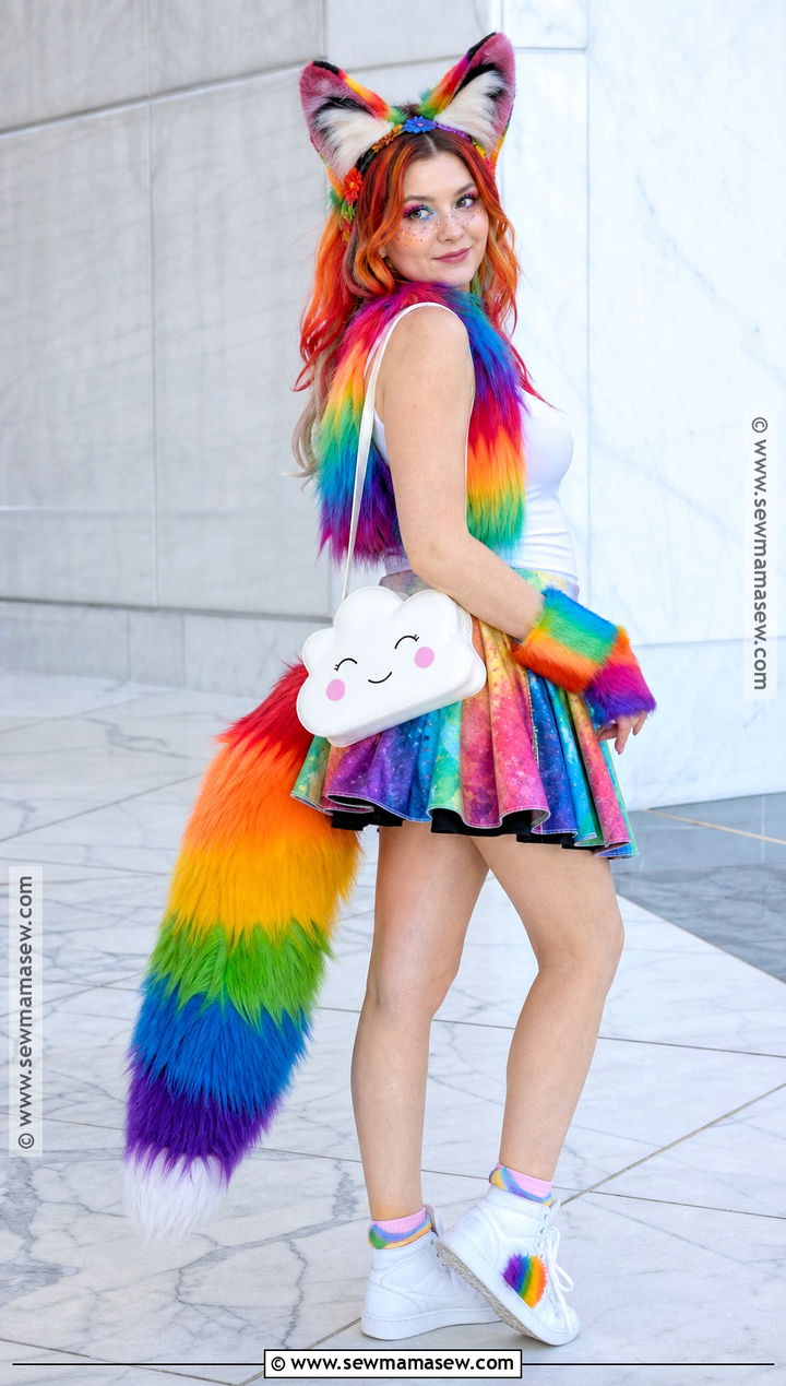 Rainbow Fox Costume - 30 Fox Costume Women's Ideas