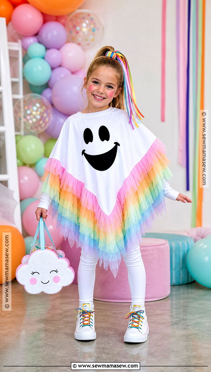 Rainbow Ghost Costume - 35 ghost costume ideas for kids