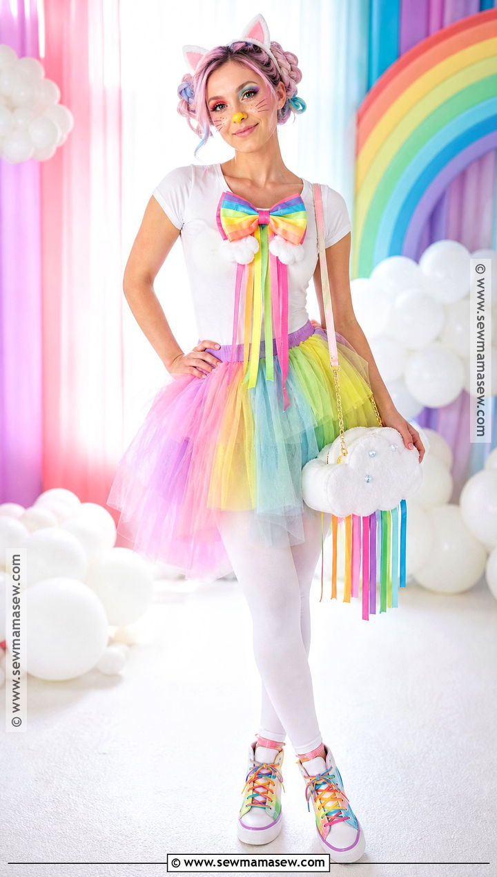 Rainbow Hello Kitty Costume - 40 hello kitty halloween costume ideas