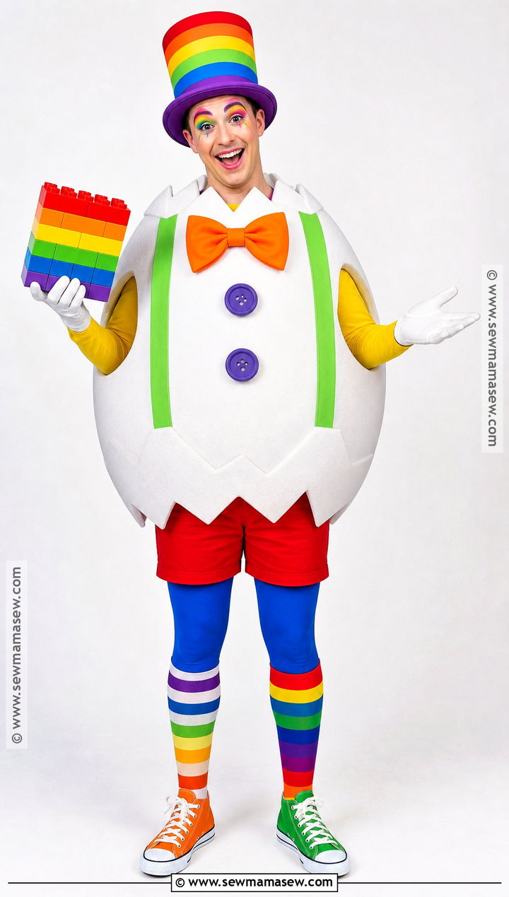 Rainbow Humpty Dumpty Costume - 30 humpty dumpty costume ideas