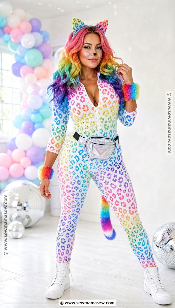 Rainbow Leopard Costume - 35 Leopard Costume Ideas for Women