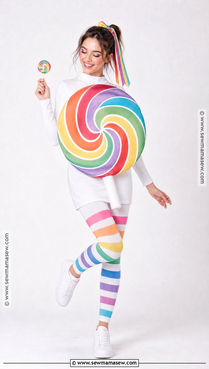 Rainbow Lollipop Costume - 35 candy costume ideas