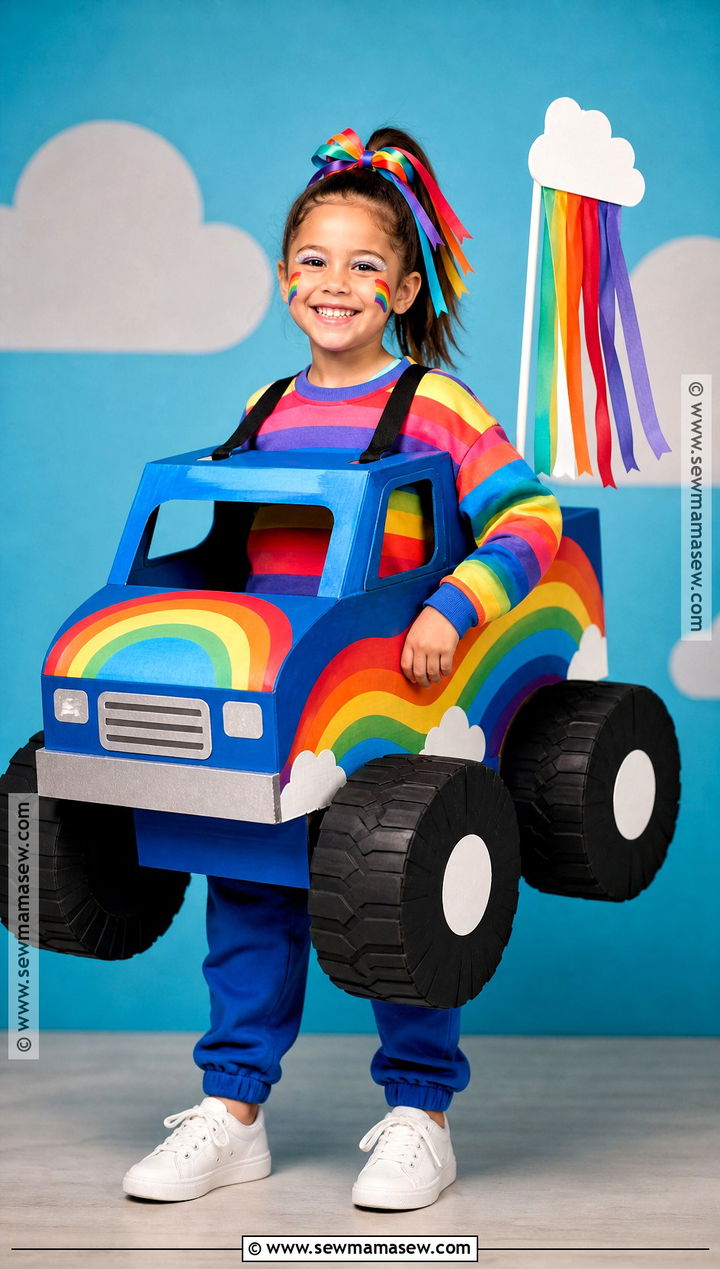 Rainbow Monster Truck Costume - 30 monster truck costume ideas