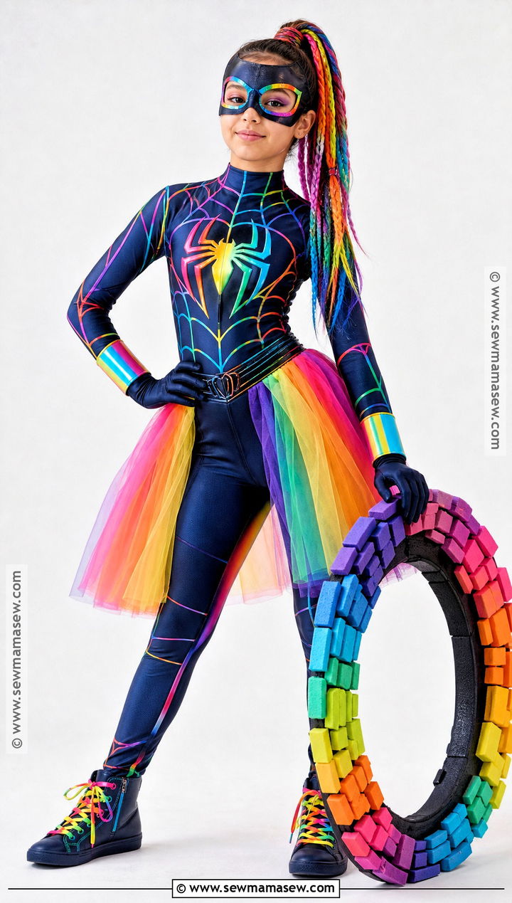 Rainbow Multiverse Spider Girl Costume - 30 spiderman girl costume ideas