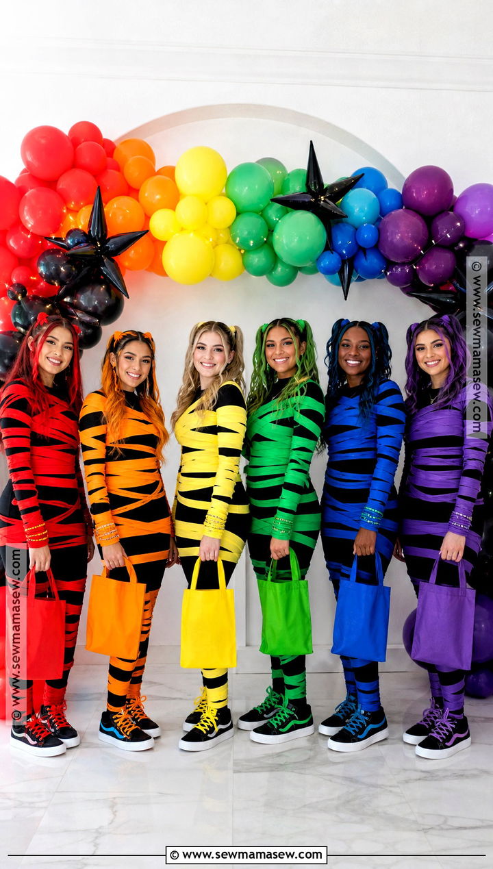 Rainbow Mummy Group Outfit - 30 Mummy Outfit Ideas