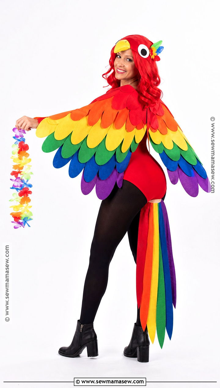 Rainbow Parrot Costume - 35 parrot costume ideas