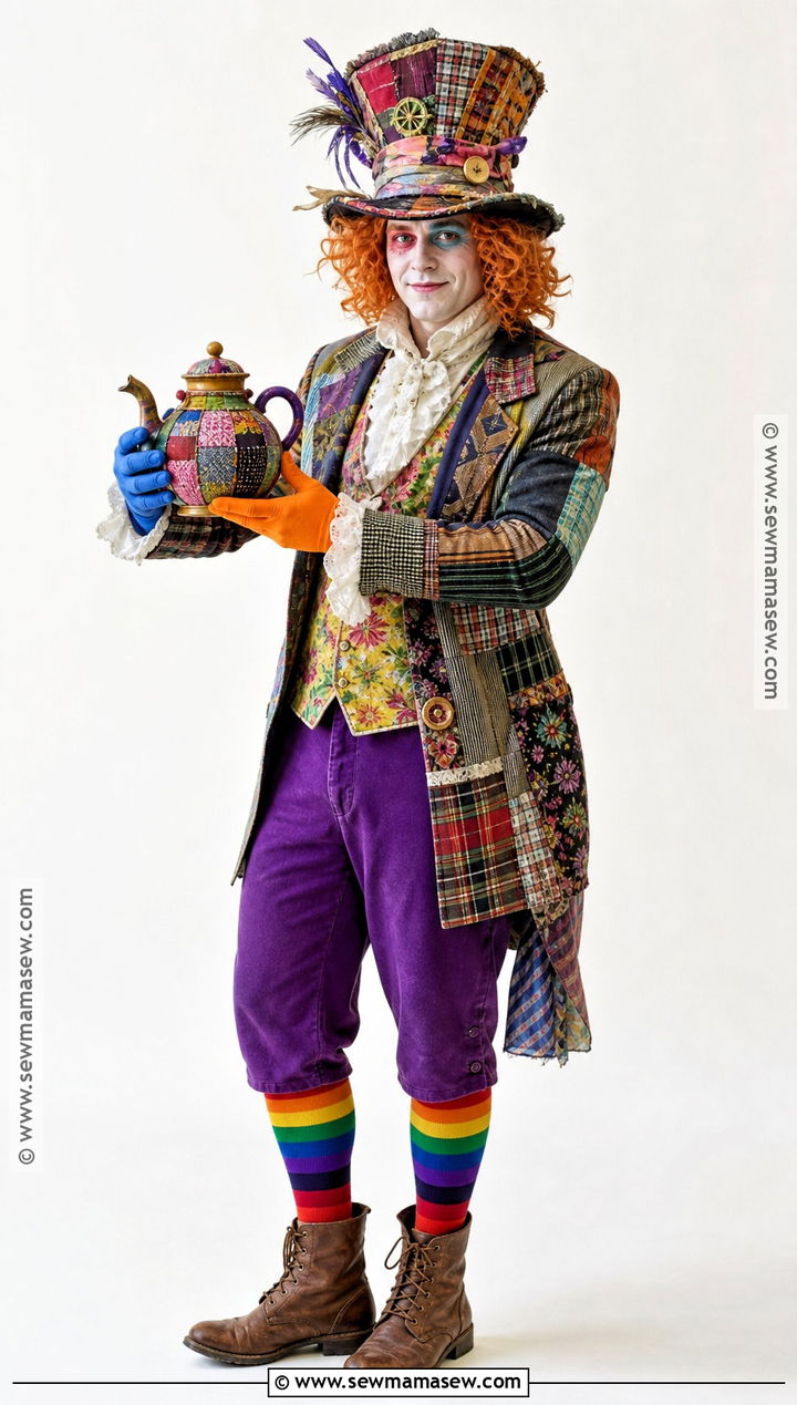 Rainbow Patchwork Mad Hatter Cosplay - 35 Mad Hatter Cosplay Ideas