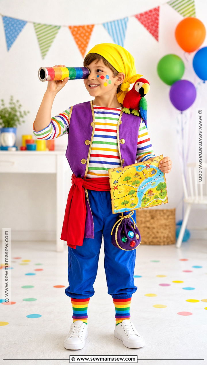 Rainbow Pirate Costume - 35 pirate costume ideas for kids