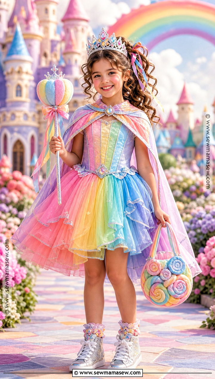 Rainbow Princess Costume For Girls - 30 girl halloween costumes for kids