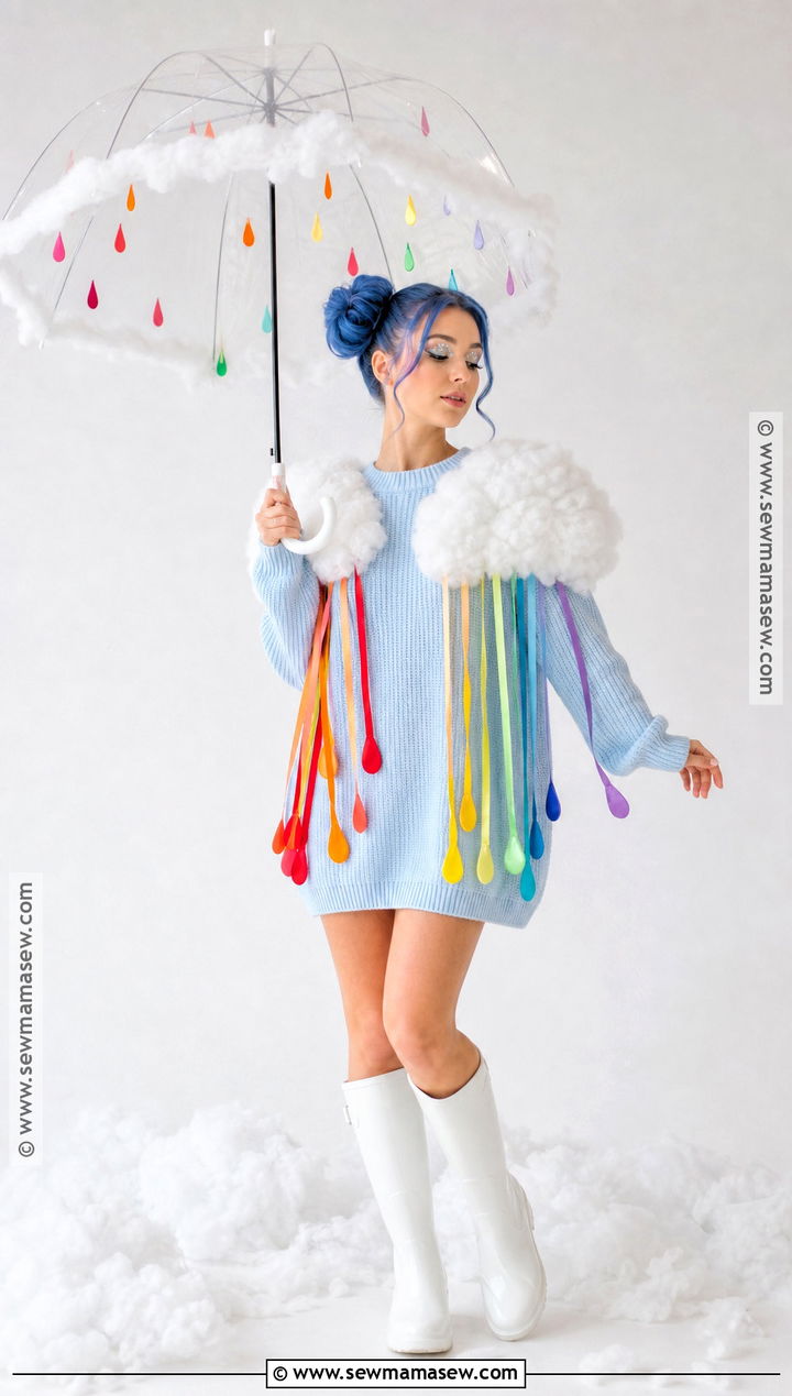 Rainbow Rain Cloud Costume - 30 cute unique halloween costumes