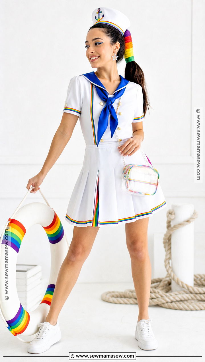 Rainbow Sailor Costume - 40 sailor costume ideas for women