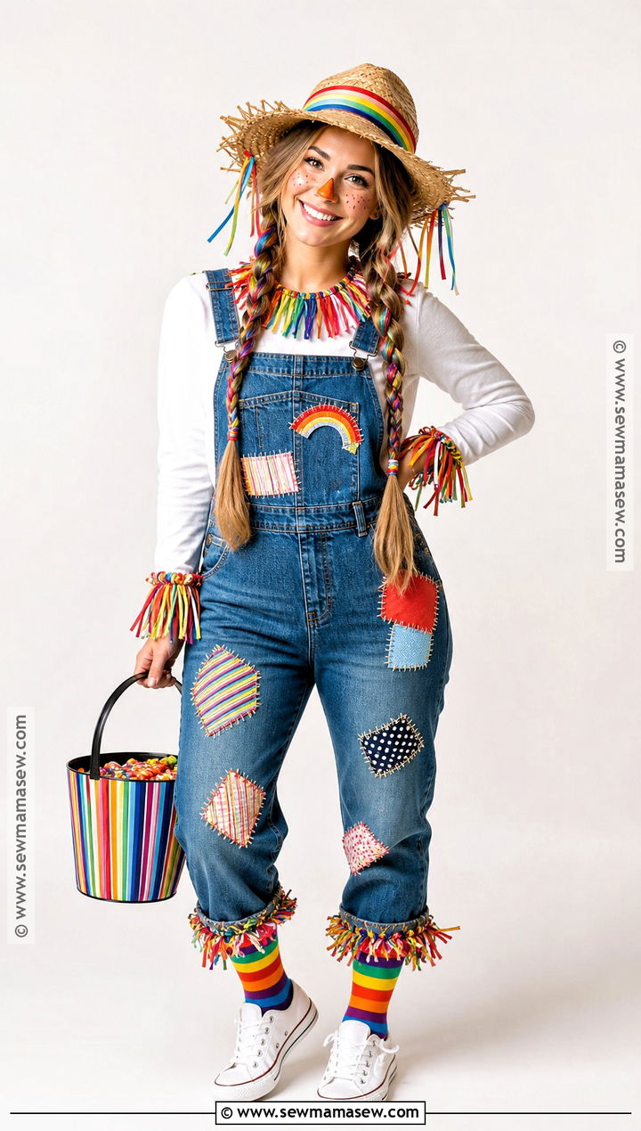 Rainbow Scarecrow Costume - 50 scarecrow costume ideas