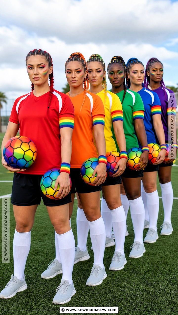 Rainbow Soccer Team Costume - 30 Soccer Team Halloween Costumes
