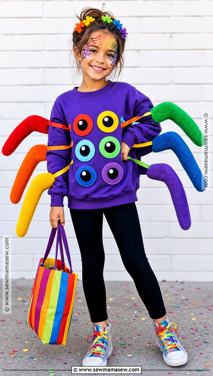 Rainbow Spider Costume - 30 spider costume ideas for kids