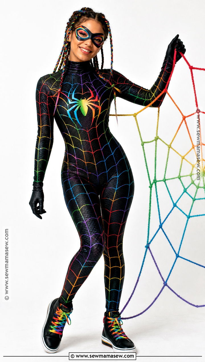 Rainbow Spider Man Costume - 30 girl spiderman costume ideas
