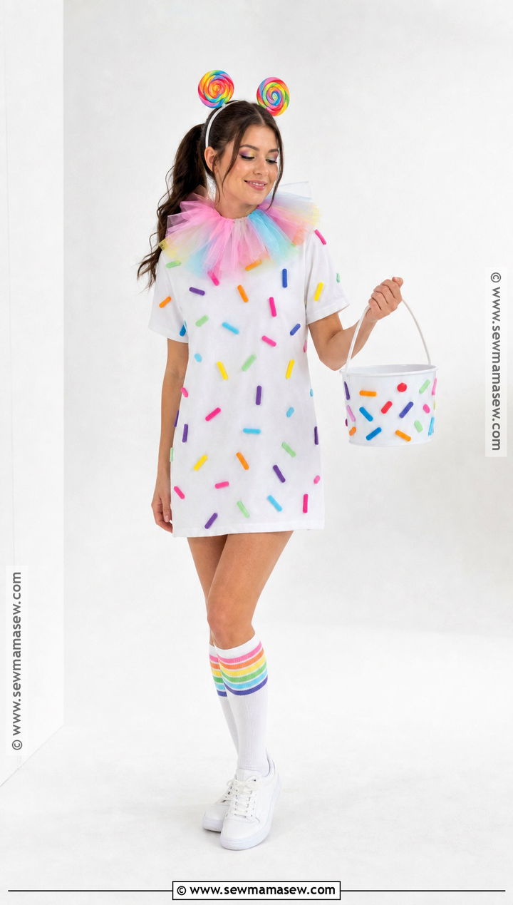 Rainbow Sprinkle Candy Girl Costume - 30 Candy Girl Halloween Costume Ideas