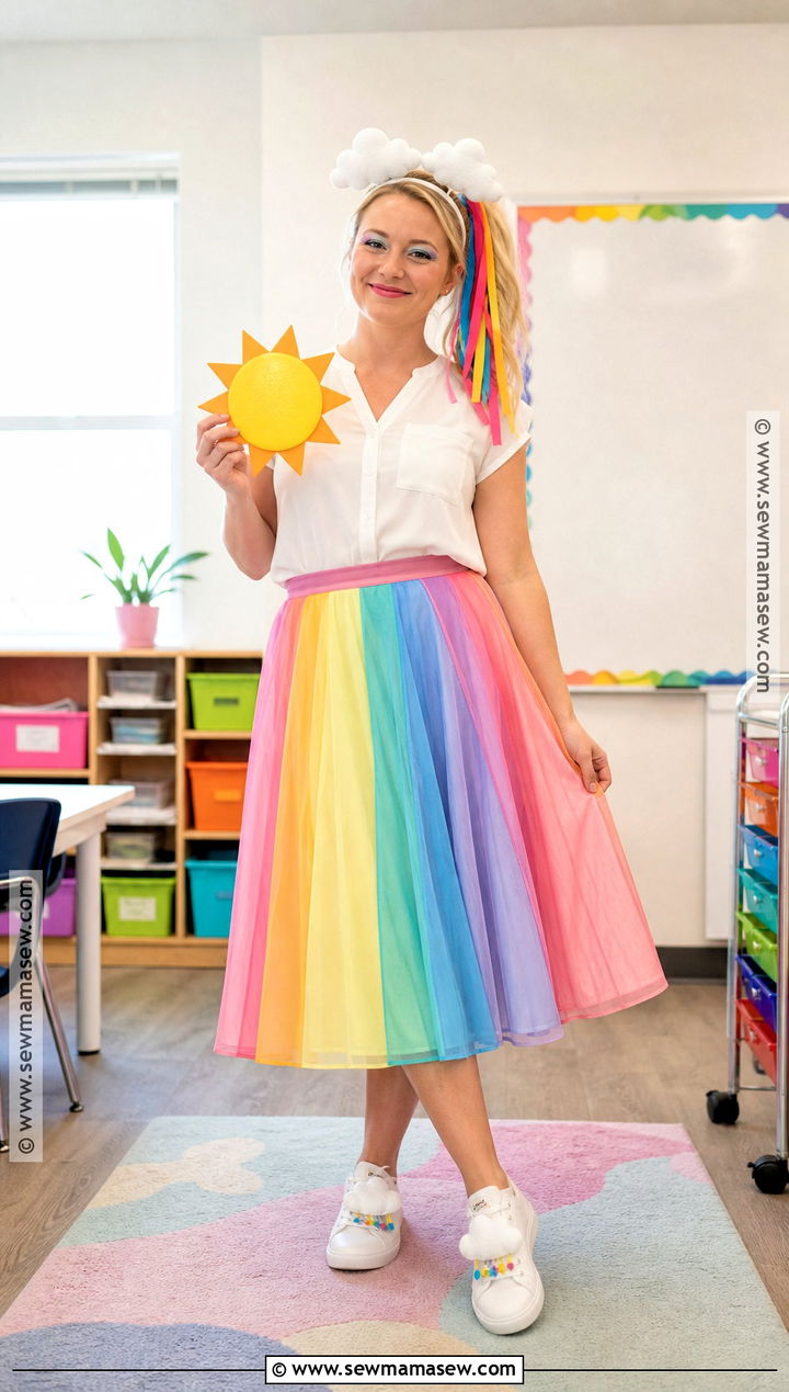 Rainbow Teacher Costume - 35 halloween costumes for teachers