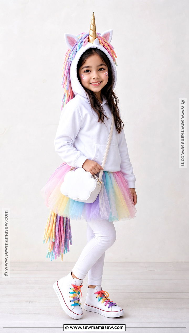 Rainbow Unicorn Costume For Girls - 30 girl halloween costumes for kids