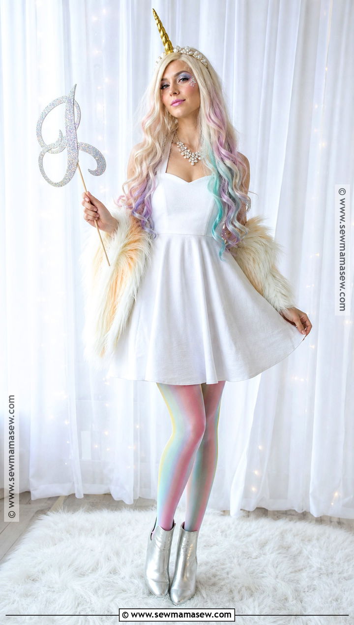 Rainbow Unicorn Costume With White Dress - 30 Inside Out Characters Costumes