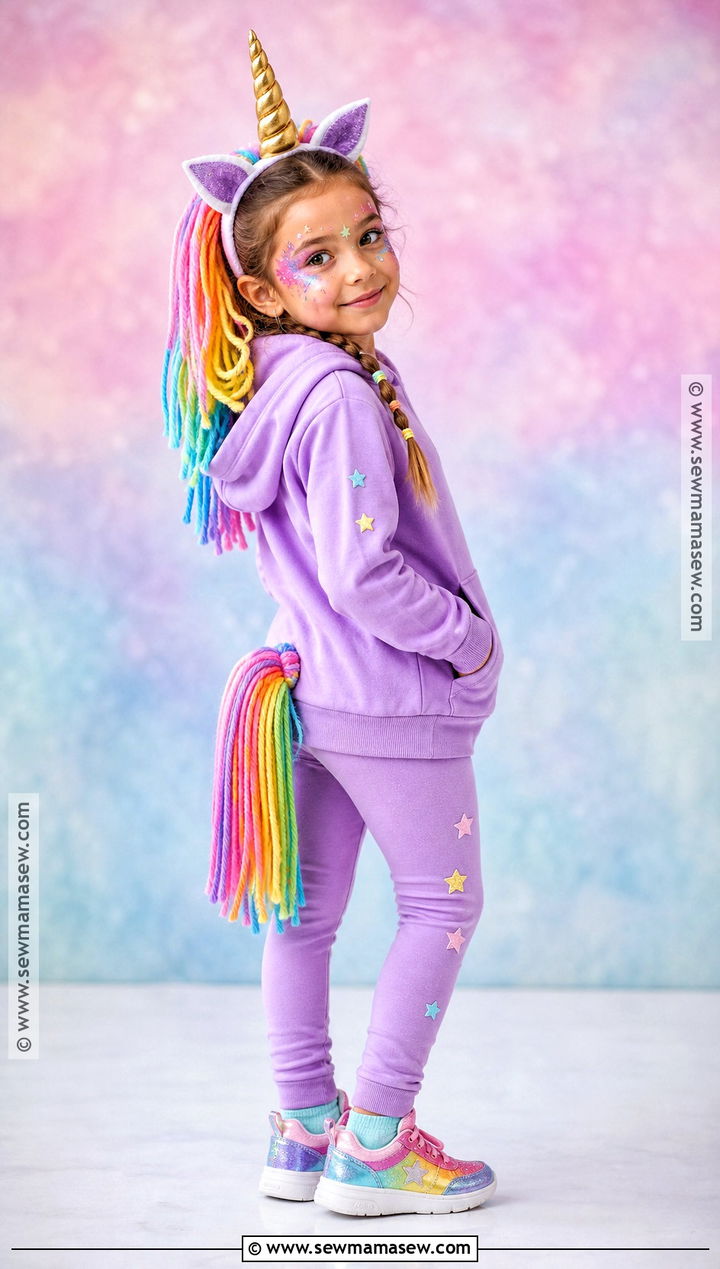 Rainbow Unicorn Costume - 30 easy halloween costumes for kids