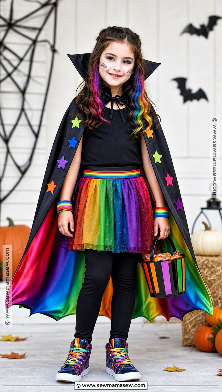 Rainbow Vampire Costume - 30 vampire costume ideas for kids