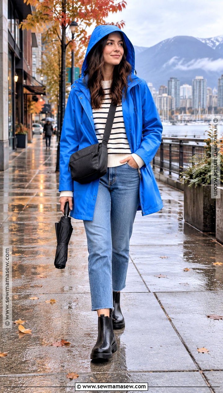 Raincoat And Cropped Jeans Canada Fall Outfit - 20 canada fall outfits