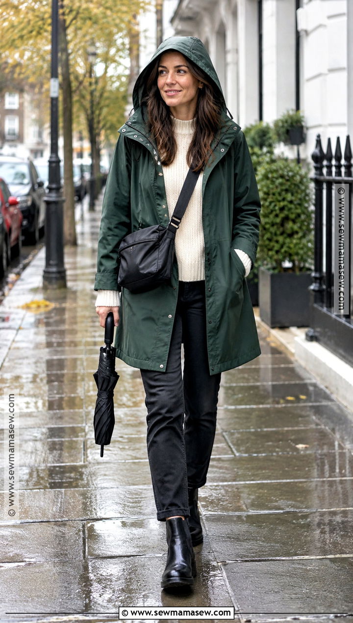 Raincoat Fall Travel Outfit - 15 Fall Travel Outfit Inspiration Ideas