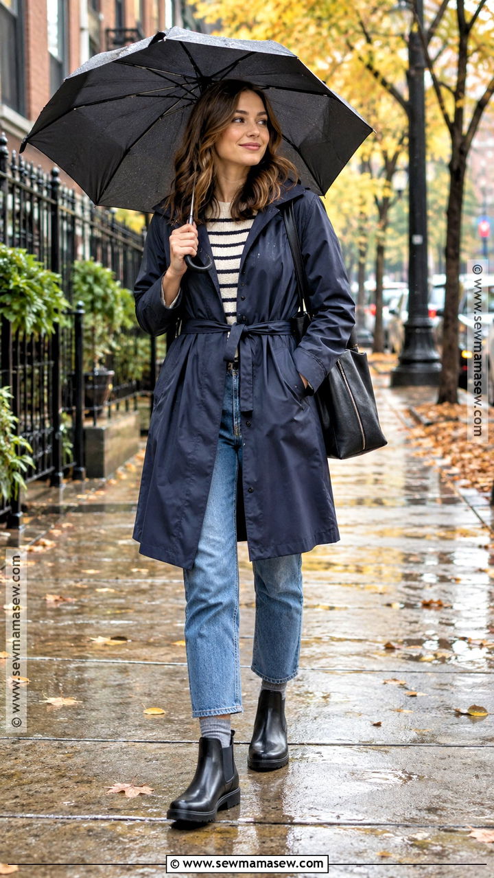 Raincoat and Waterproof Boots Chicago Fall Outfit - 20 fall chicago outfits