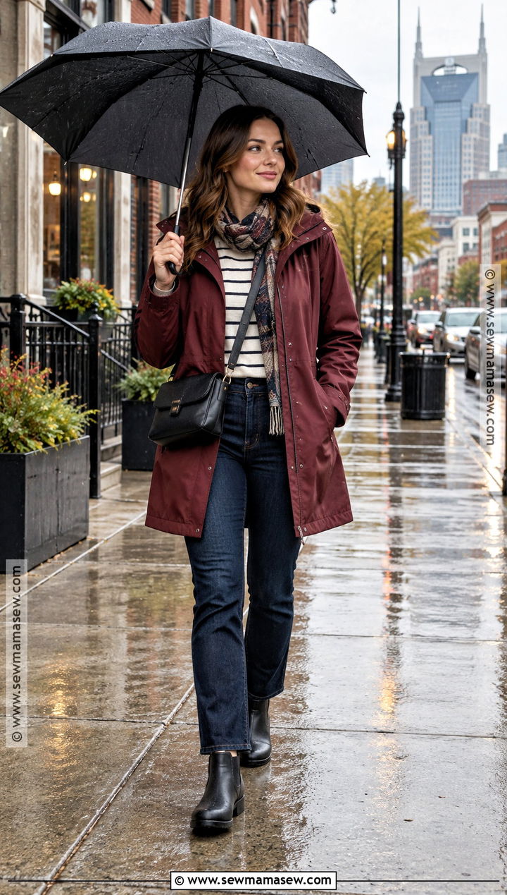 Raincoat and Waterproof Boots Nashville October Outfit - 20 nashville in october outfits