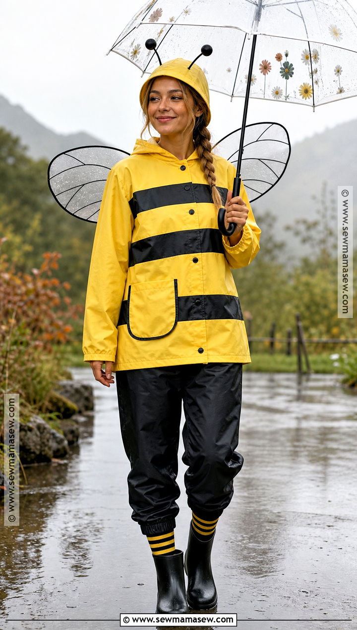 Rainy Day Bumble Bee Costume With Raincoat - 30 Bumble Bee Costume Ideas for Women