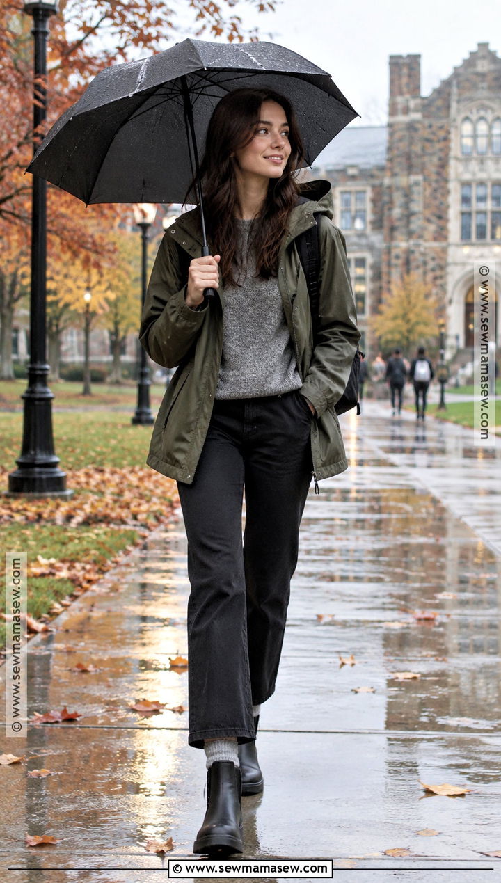 Rainy Day Fall School Outfit - 25 Fall School Fits