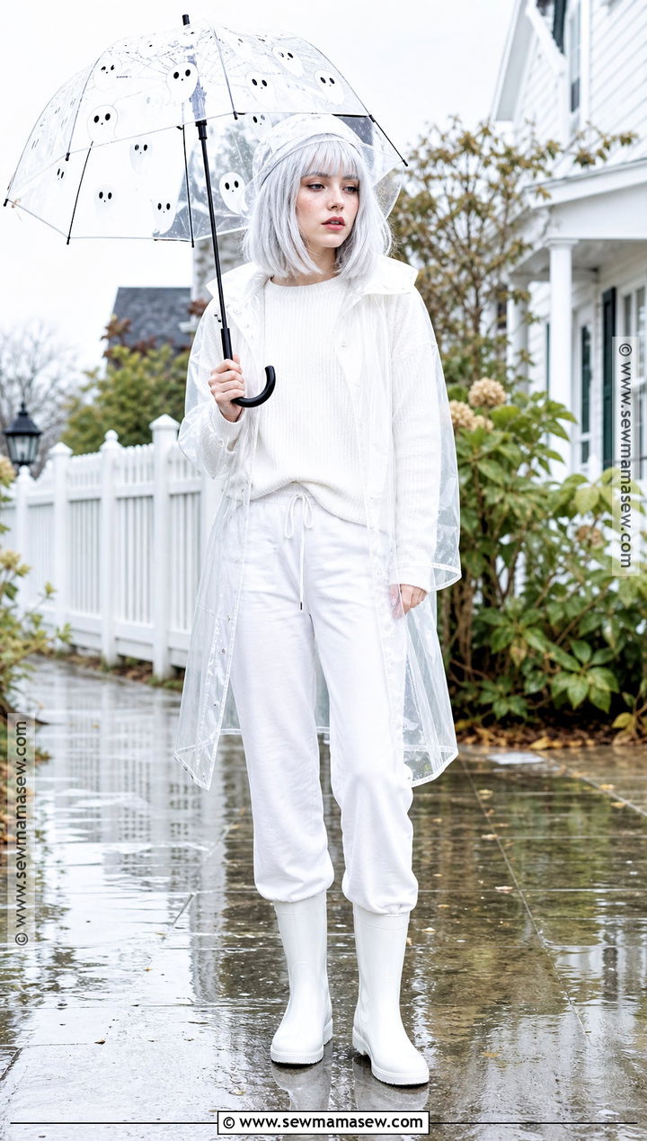 Rainy Day Ghost Costume With Clear Coat - 35 ghost halloween costume ideas