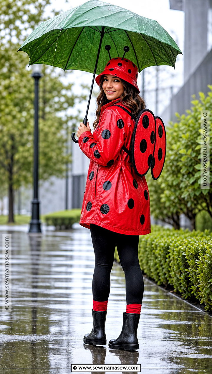 Rainy Day Ladybird Costume With Raincoat - 30 ladybird costume ideas