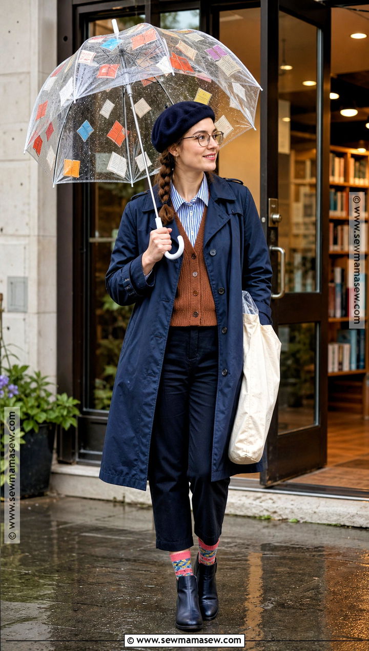 Rainy Day Librarian Costume With Trench Coat - 30 librarian costume ideas