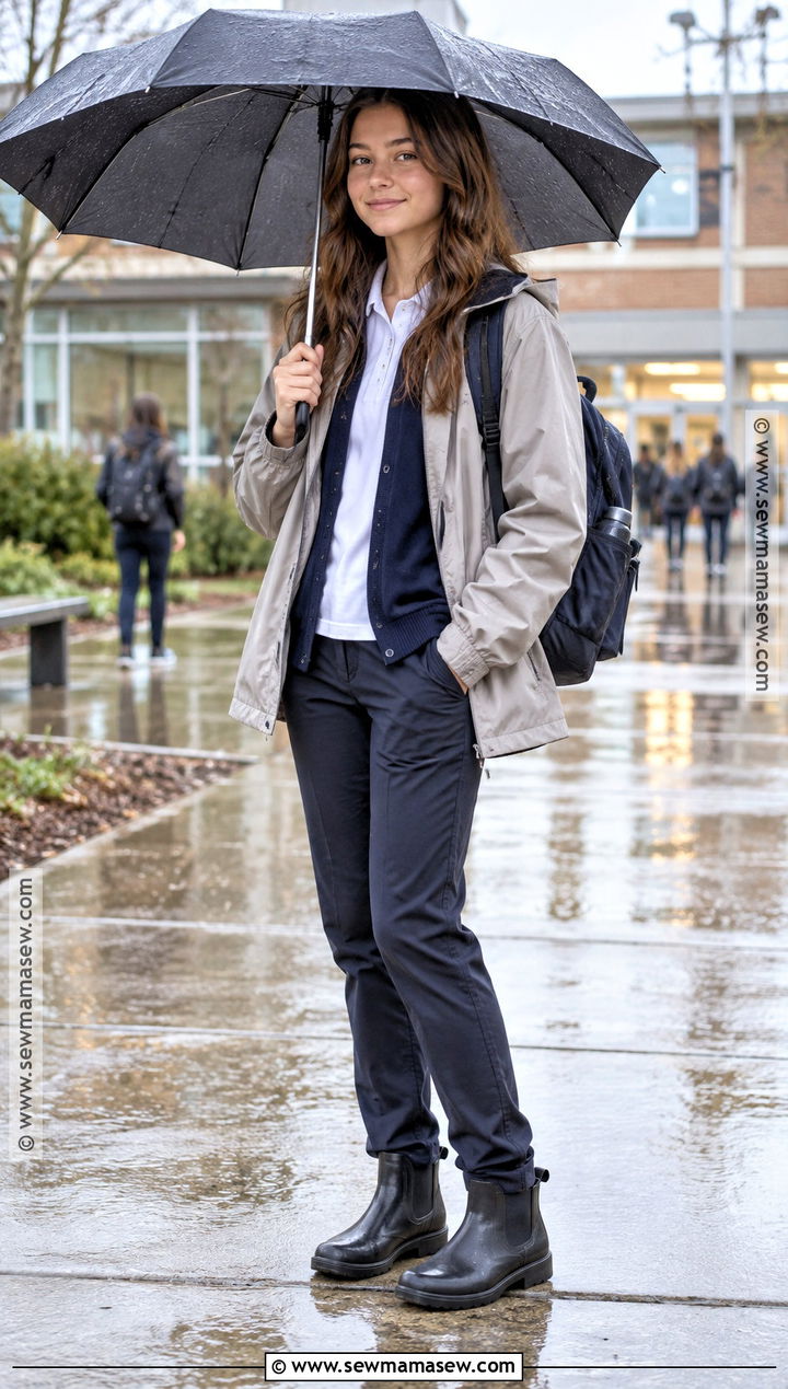 Rainy Day School Uniform - 20 back to school uniform ideas