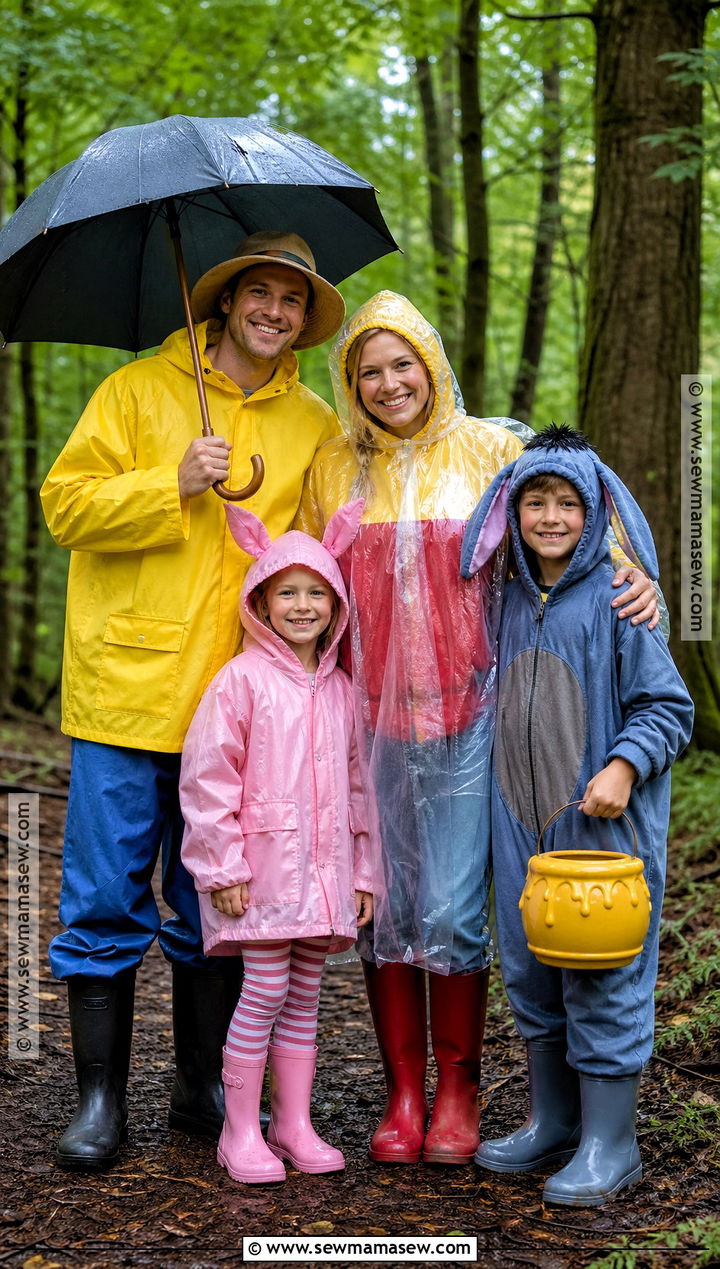 Rainy Day Winnie The Pooh Family Costume - 30 winnie the pooh family costumes