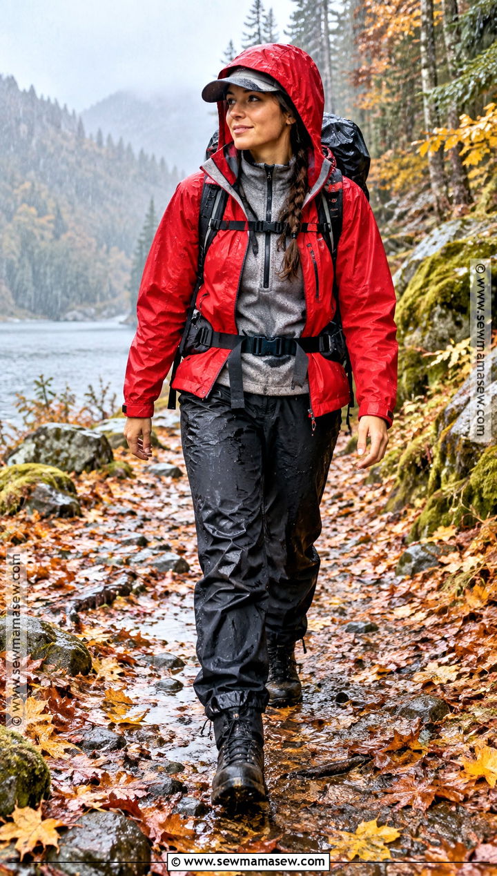 Rainy Fall Hiking Outfit With Waterproof Pants - 25 hiking outfit fall ideas