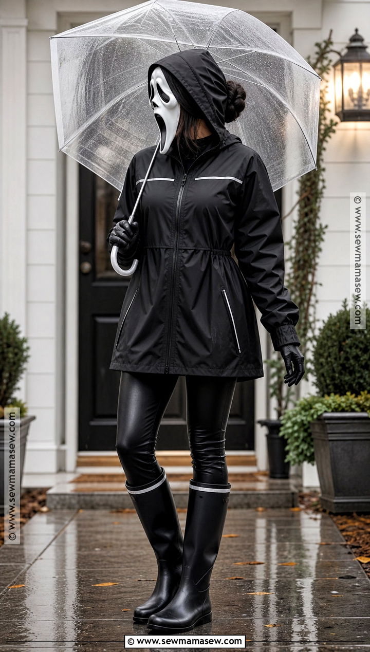 Rainy Weather Ghost Face Costume With Raincoat - 45 ghost face costume ideas for women