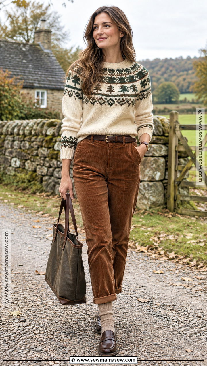Ralph Lauren Fair Isle Sweater And Corduroy Pants Outfit - 25 ralph lauren fall outfits